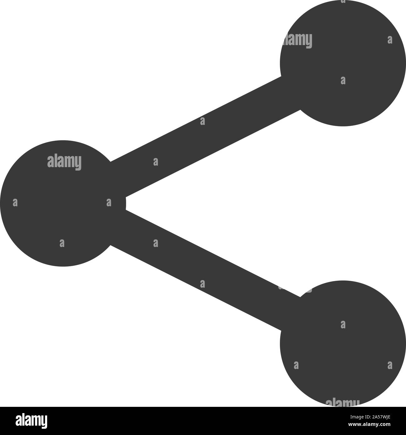 Condividi icona simbolo in semplice stile vettoriale Illustrazione Vettoriale