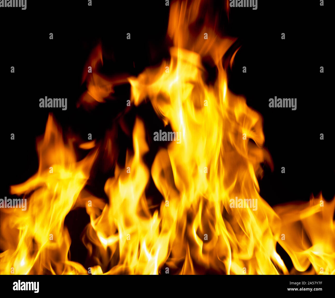 Close-up di fiamme di fuoco Foto Stock