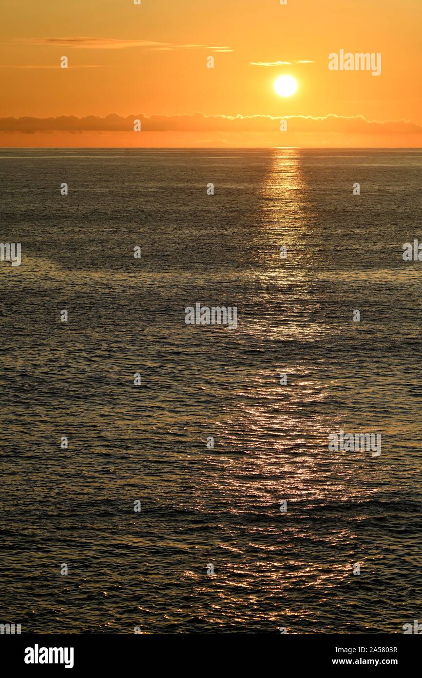 Sunrise, Porto Moniz, Isola di Madeira, Portogallo Foto Stock