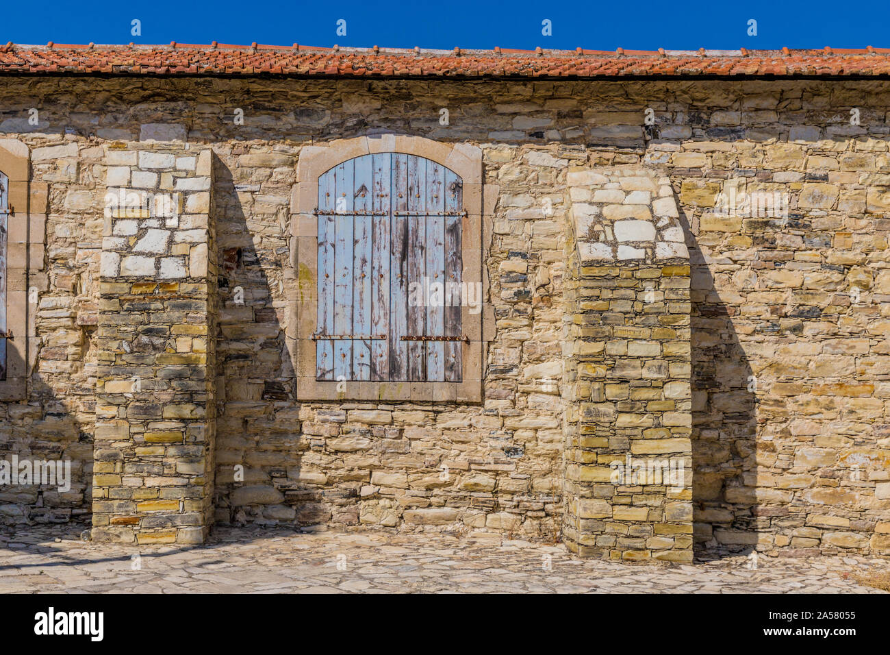 Una tipica vista nel villaggio di Lefkara Cipro Foto Stock