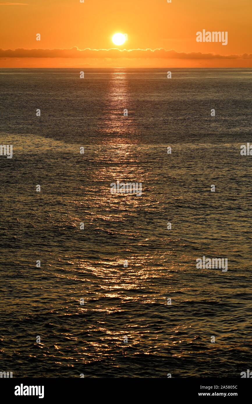 Sunrise, Porto Moniz, Isola di Madeira, Portogallo Foto Stock