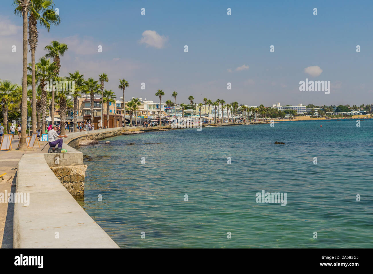 Una tipica vista in Paphos in Cipro Foto Stock