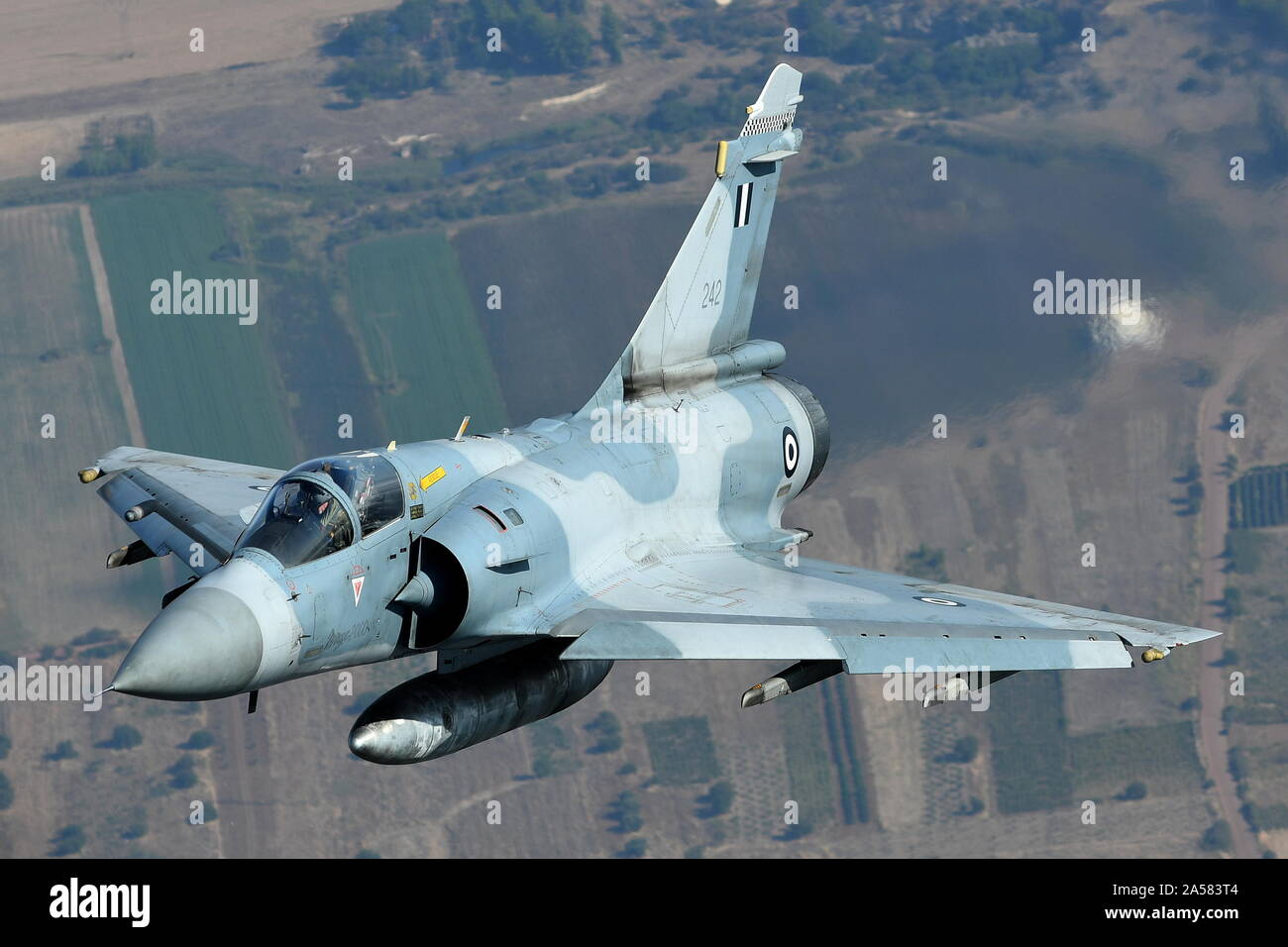 Il GRECO AIR FORCE MIRAGE 2000 velivoli di 114 Ala. Foto Stock