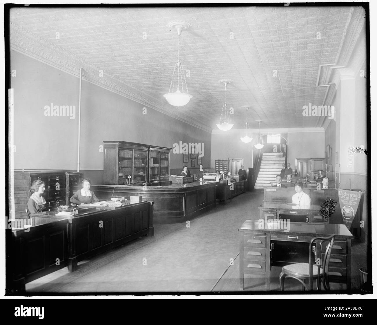 Macchina da scrivere Underwood CO. Foto Stock