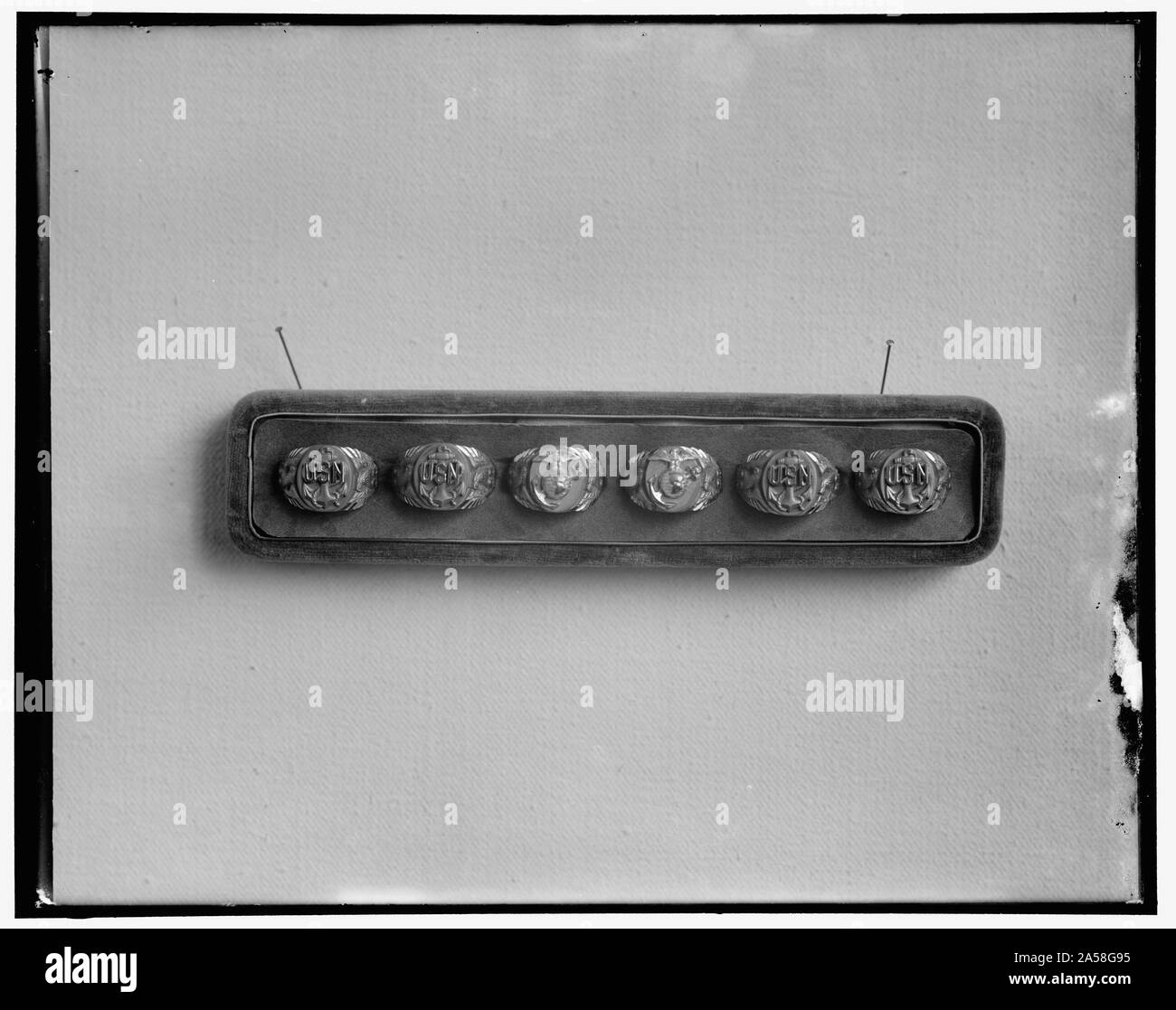 Stati Uniti Navy & Marine Corps anelli Foto Stock