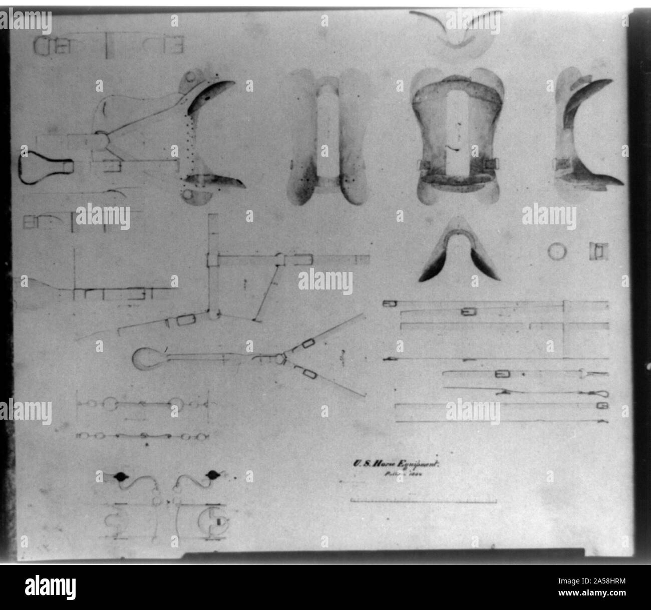 U.S. cavallo attrezzatura modello 1854. Foto Stock