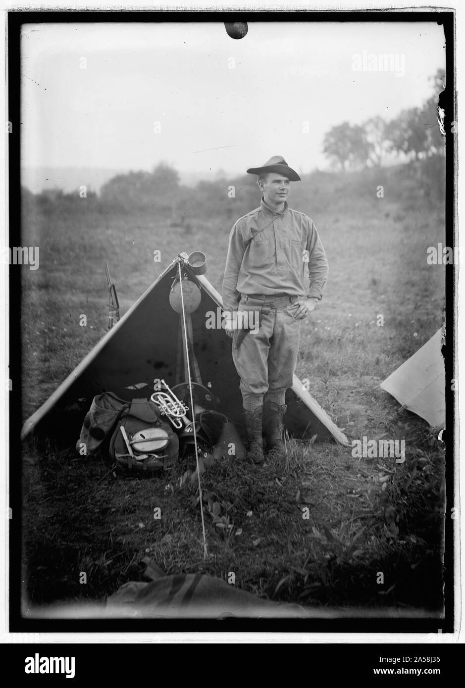 Soldato nordamericano & band attrezzature Foto Stock