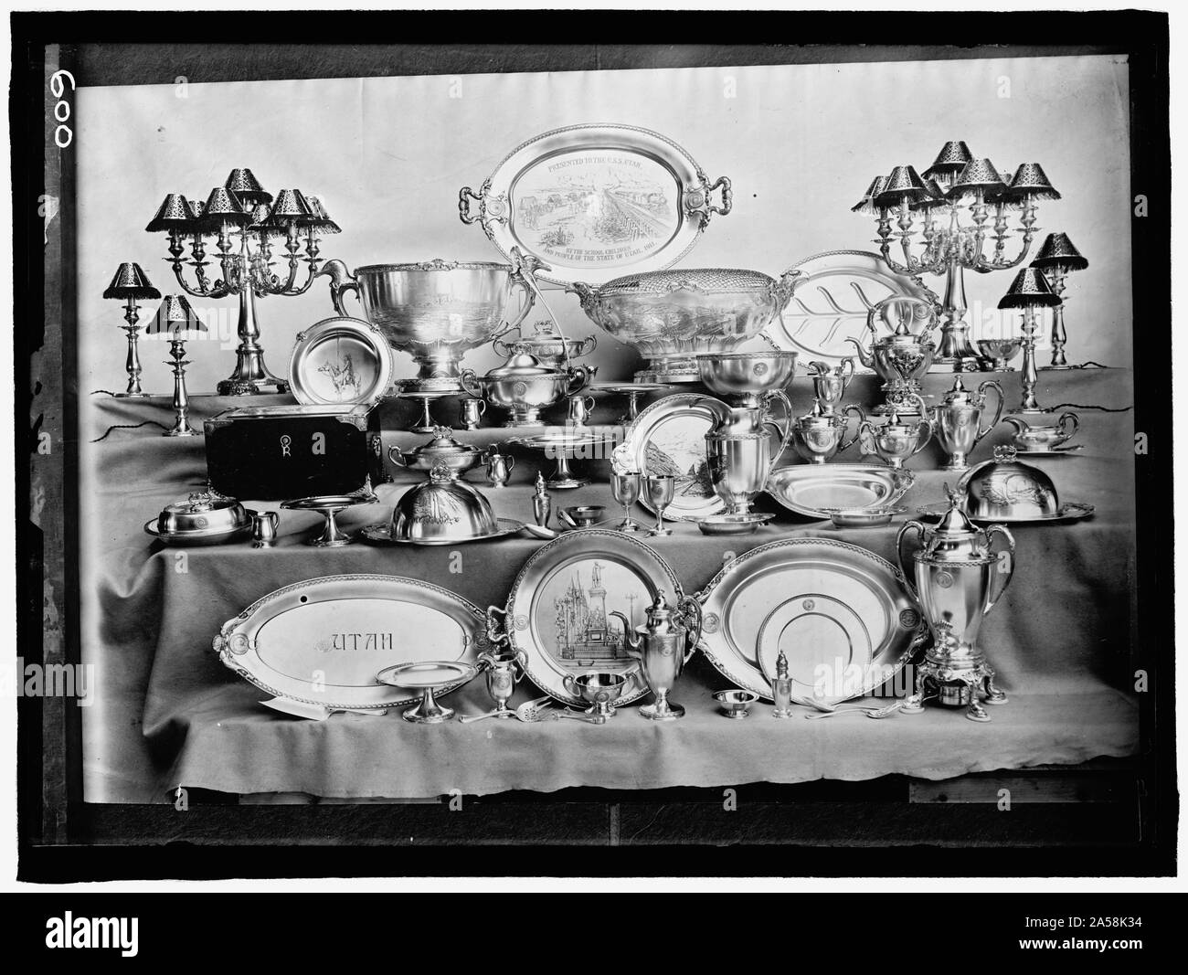 UTAH, Museo della Portaerei U.S.S. Argento appartenenti al Museo della Portaerei U.S.S. UTAH Foto Stock