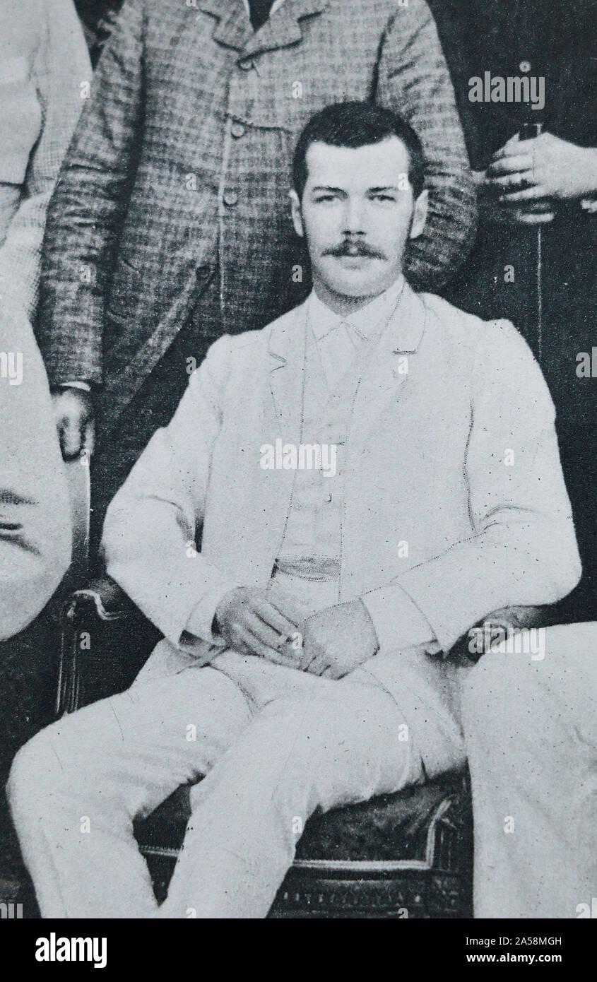 Ritratto di Sua Maestà imperatore russo Nicholas II nel 1893. Foto Stock