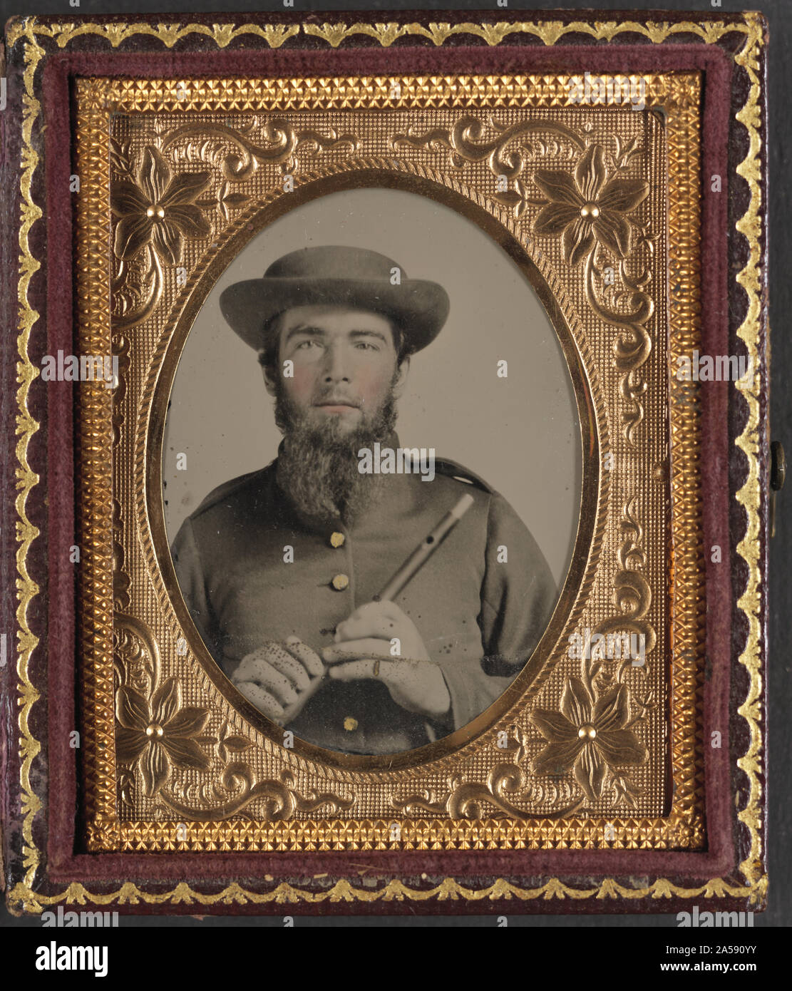 Il soldato non identificato in unione uniforme con fife Foto Stock