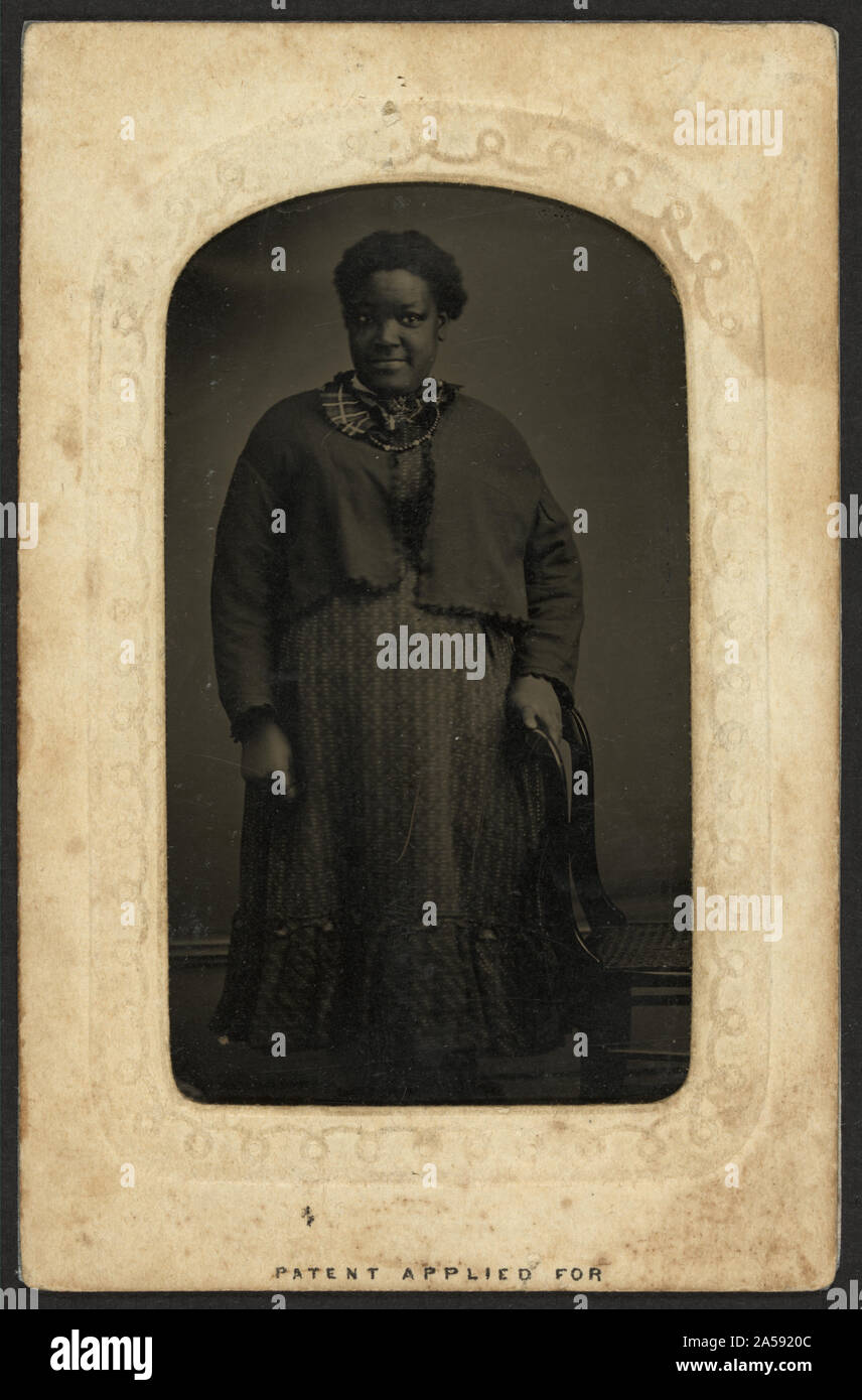 La donna non identificato, Salem, Massachusetts] / G. K. Proctor's Nuova Galleria fotografica, n. 208 Essex Street, (Opp. Casa mercato), Salem, massa Foto Stock