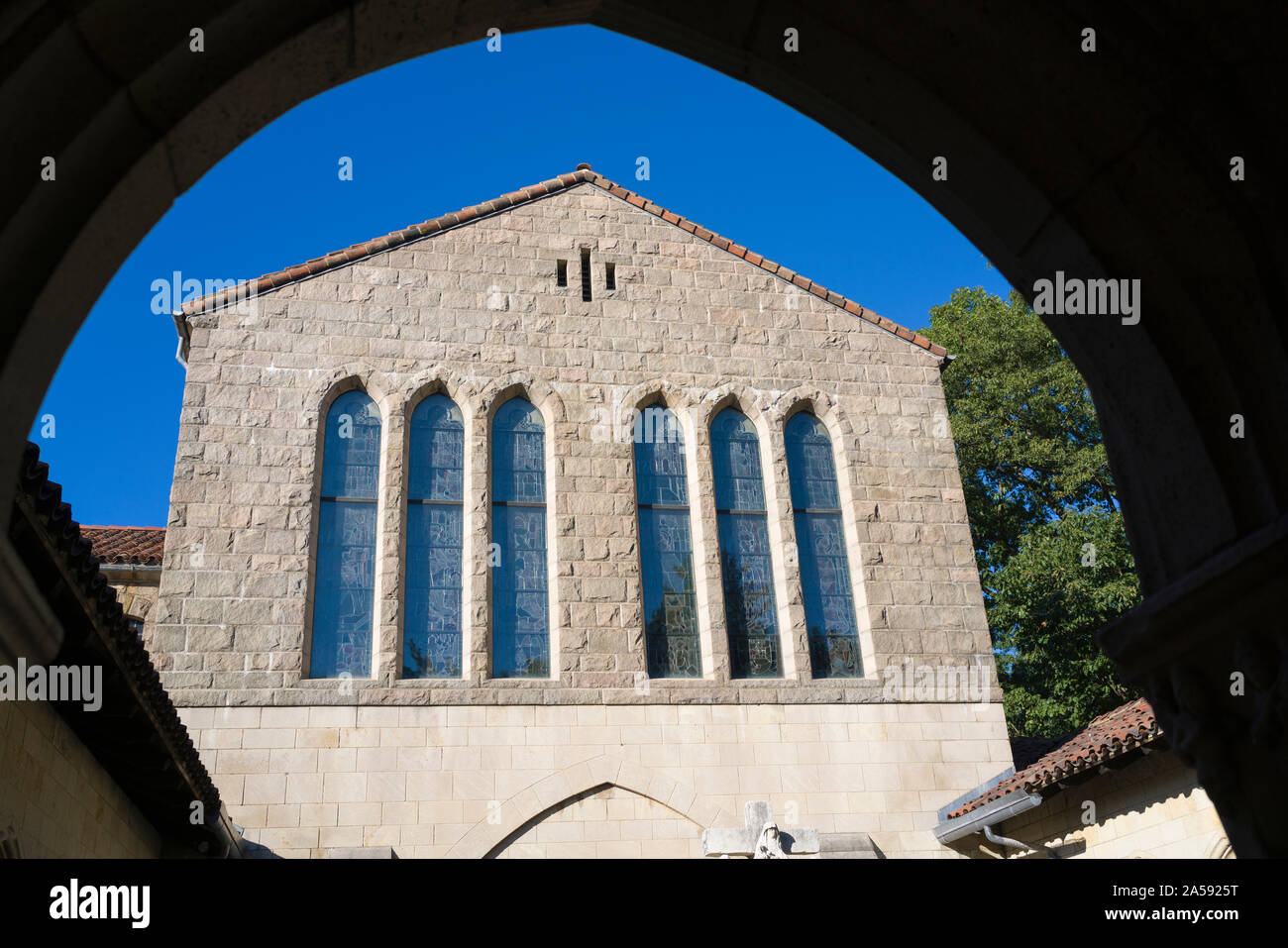 I Chiostri in Tryon Park, Washington Heights, Manhattan, New York CIty, una parte di Metropolitant Museum of Art Foto Stock I Chiostri in Tryon Park, Washington Heights, Manhattan, New York CIty, una parte di Metropolitant Museum of Art Foto Stock