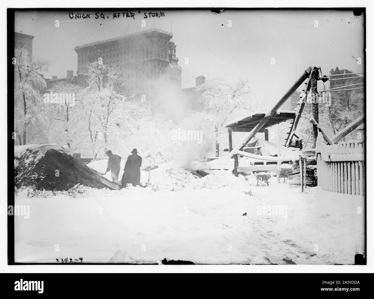 Union Sq. dopo la tempesta Foto Stock