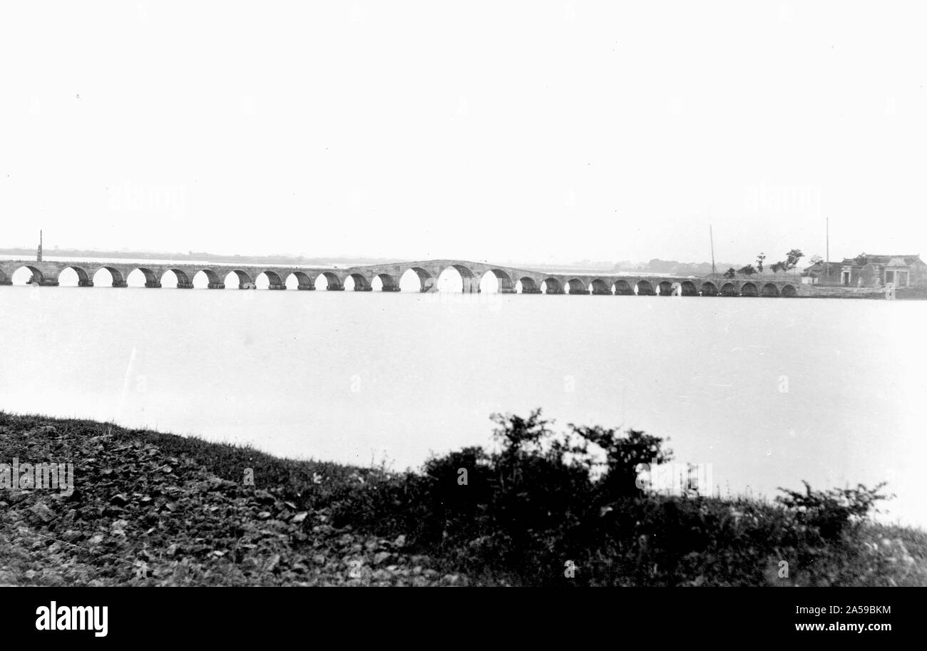 [Bridge, Soochow, Kiangsu Provincia, Cina 1890-1923 Foto Stock