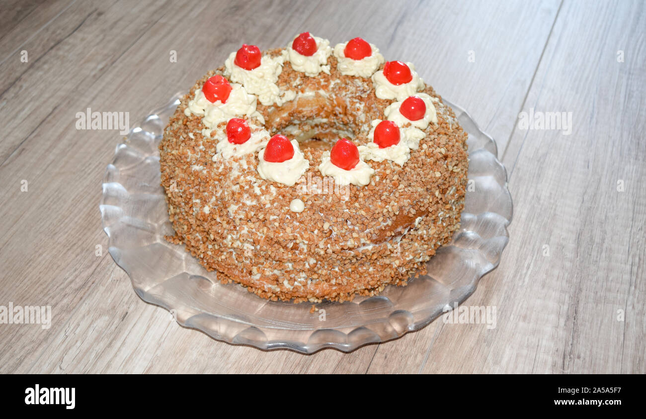 Frankfurter Kranz tradizionale torta tedesco Foto Stock