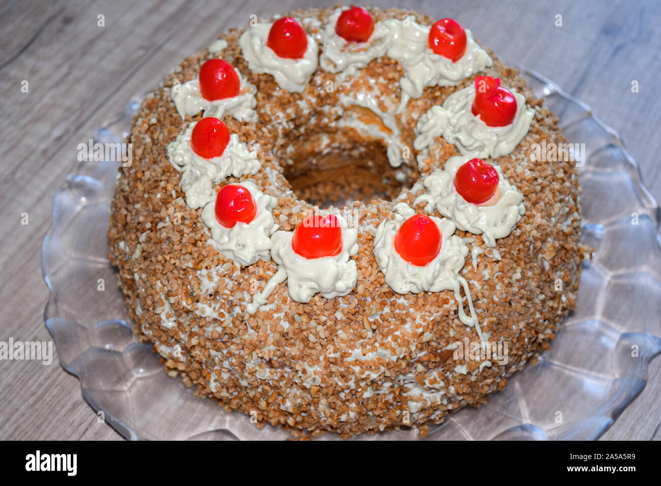 Frankfurter Kranz tradizionale torta tedesco Foto Stock