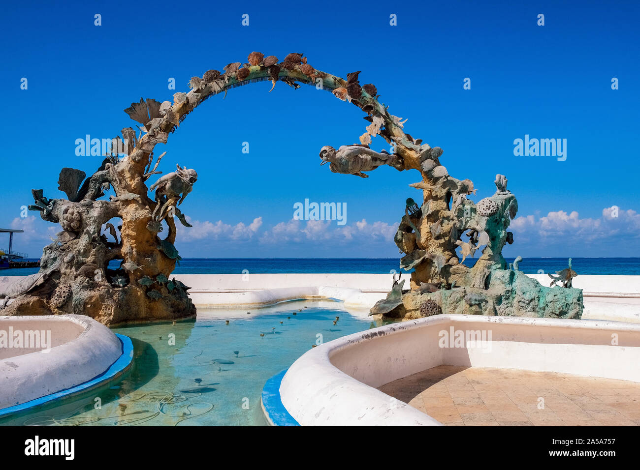 Diver's Arch Memorial, Cozumel , Messico Foto Stock
