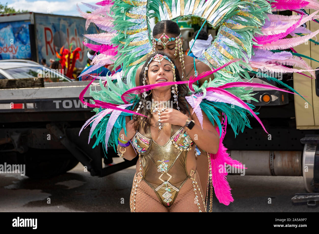 Il carnevale di Miami 2019; Miami Dade County e Expo, Miami, Florida Foto Stock