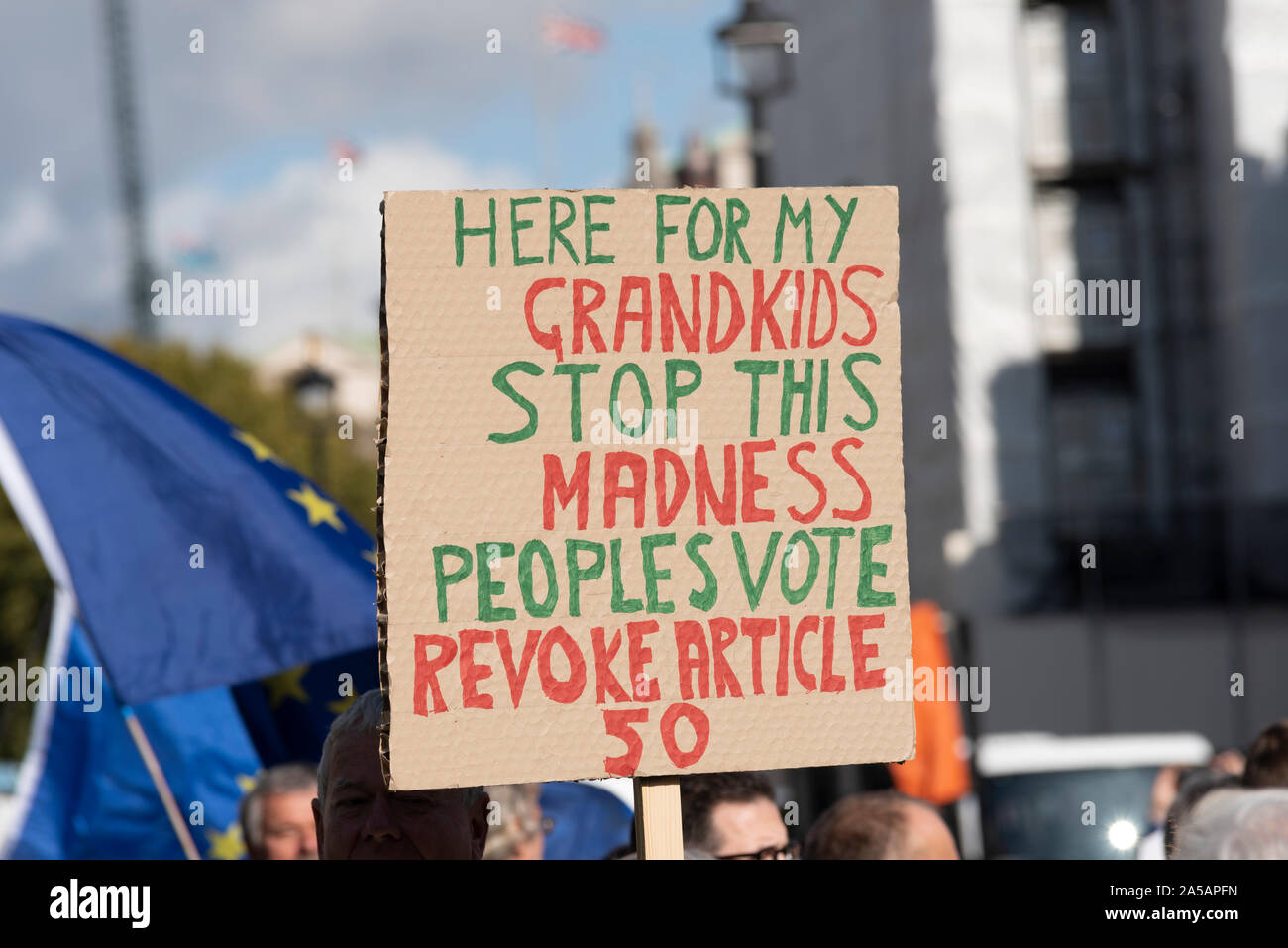 Voto popolare marzo. Un enorme marzo si svolge a Londra da pro Unione europea fazioni che protestavano contro la imminente Brexit trattare sotto il titolo generale insieme per la finale di dire. Questa data è stata scelta in modo da coincidere con la Benn atto termine entro il quale il Parlamento è chiamato a votare sul Brexit trattativa. Il Parlamento europeo è attualmente seduto Foto Stock