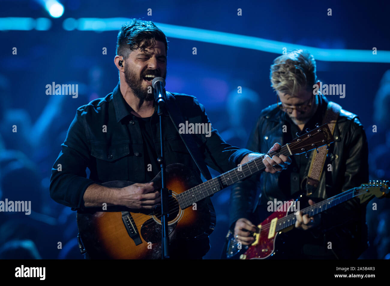 Ottobre 15, 2019, Nashville, Tennessee, Stati Uniti d'America: Josh Baldwin al cinquantesimo GMA Colomba Awards tenutosi a Lipscomb University di Allen Arena di Nashville. (Credito Immagine: © Jason Walle/ZUMA filo) Foto Stock