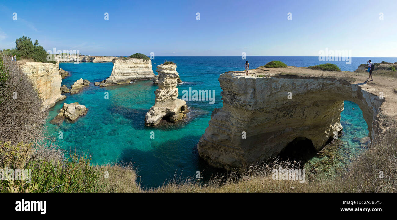 Torre Sant'Andrea, paradiso naturale a Sant'Andrea, Lecce, Puglia, Italia Foto Stock