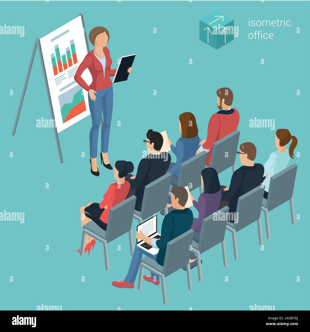 Business coaching dei dipendenti Illustrazione Vettoriale