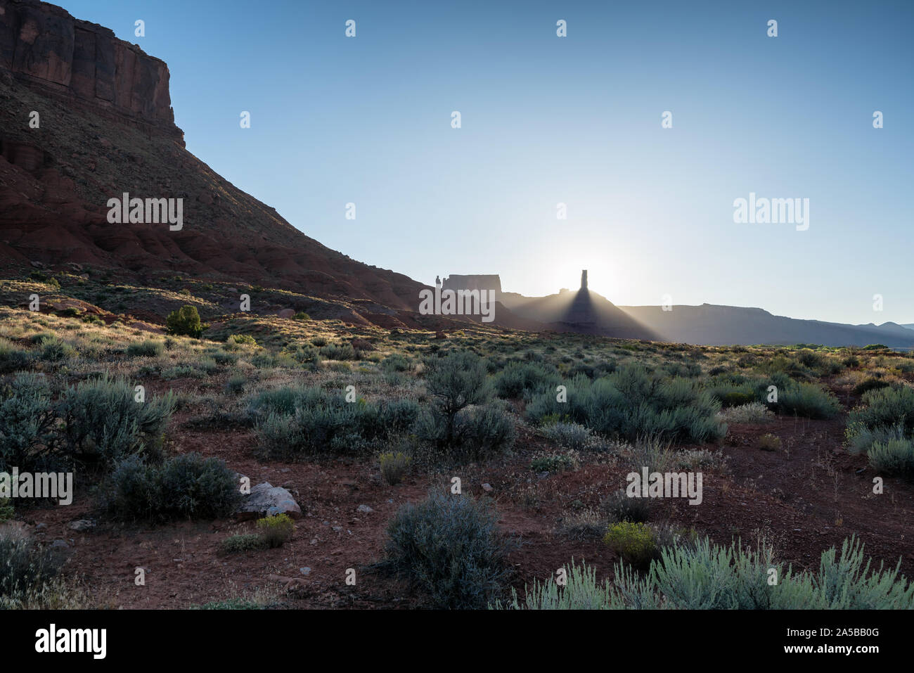 Il Castleton tower in Moab, Utah, Stati Uniti d'America Foto Stock