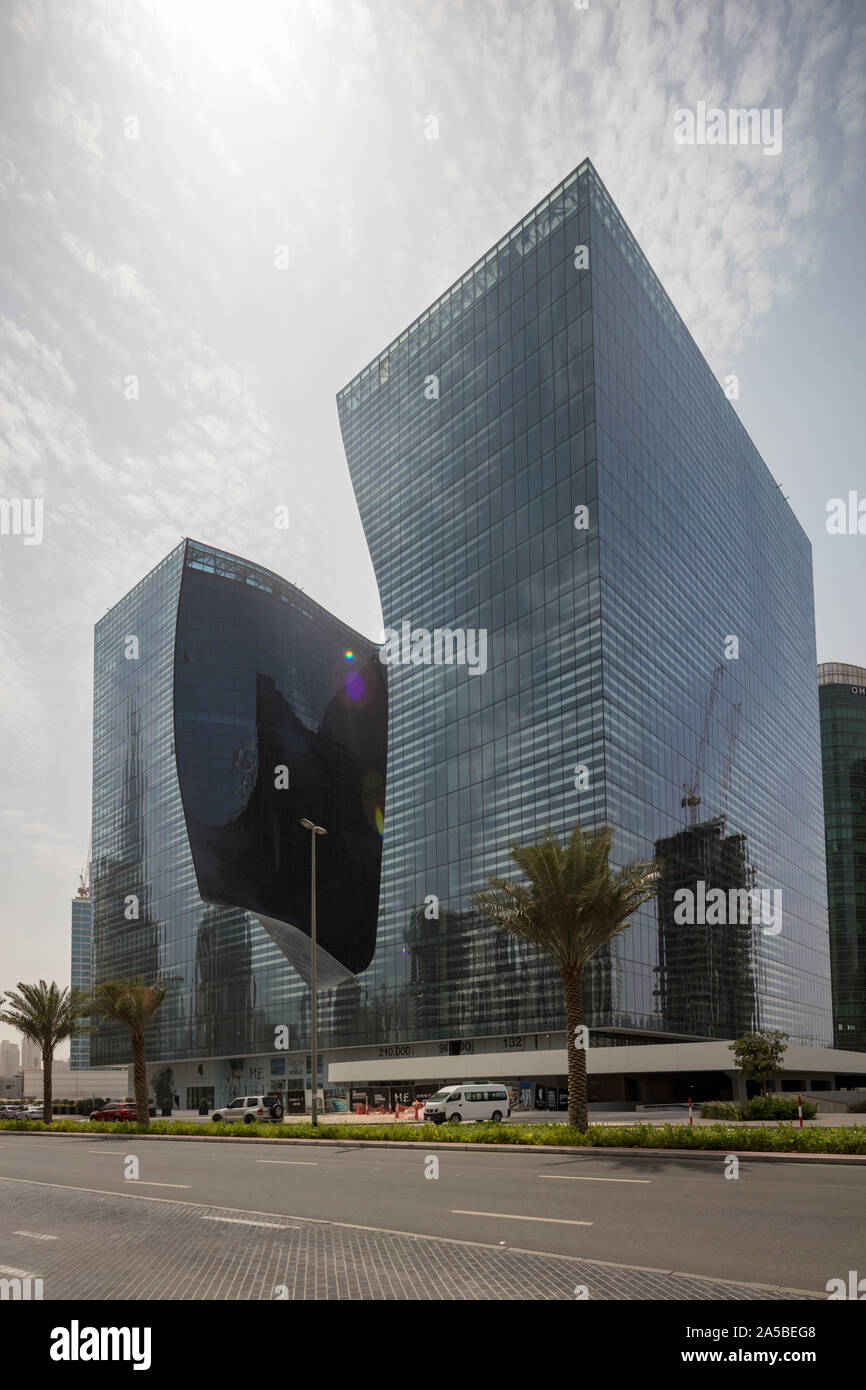Opus impiego misto uffici, alberghi e residences, da Zaha Hadid, Dubai, Emirati Arabi Uniti Foto Stock