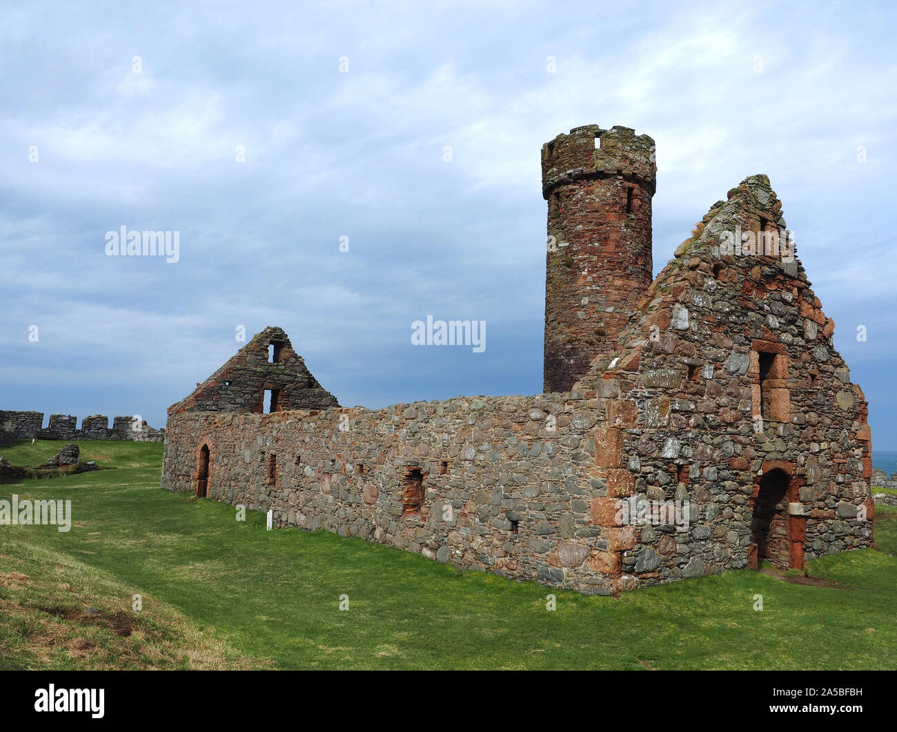Rovine del Castello di Peel, Isola di Man, REGNO UNITO Foto Stock