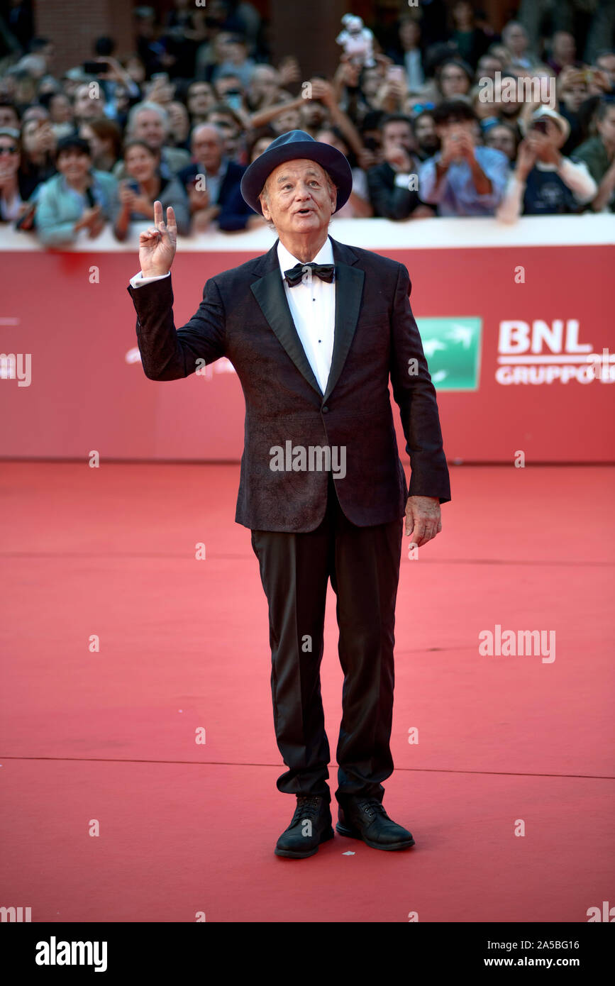 Bill Murray frequentando il tappeto rosso durante la festa del cinema di Roma 2019 Foto Stock