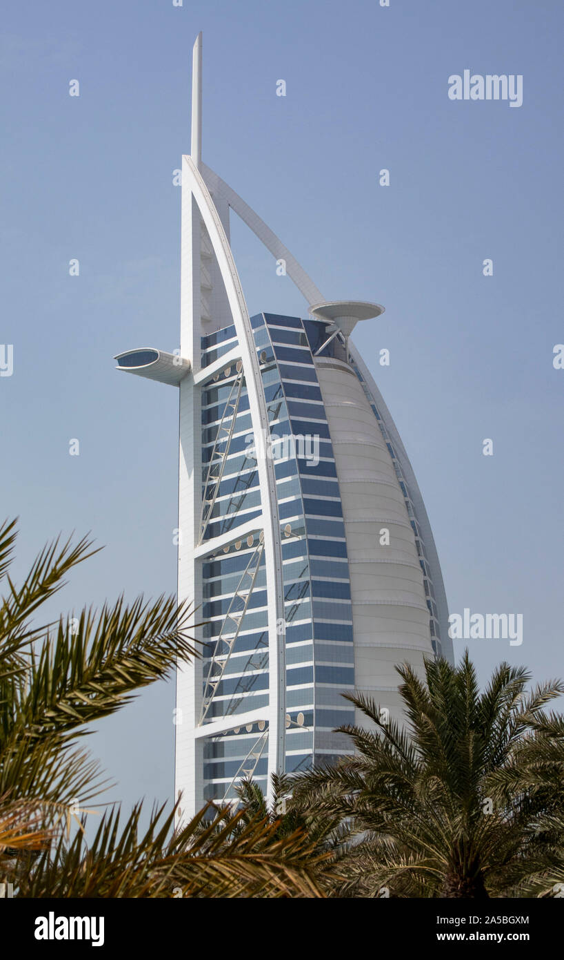 Burj al-Arab Hotel di lusso, Dubai, Emirati arabi uniti Foto Stock