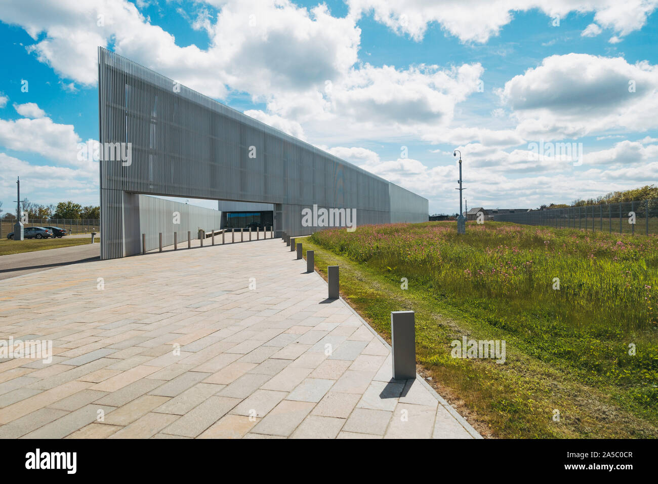 Nucleo, il nucleare e di Caithness archivi, in Wick, UK. Un moderno e pluripremiato design edilizia con argento anodizzato con rivestimento in alluminio Foto Stock