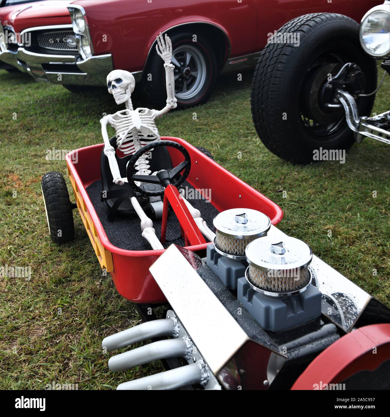 Hot Rod scheletro. Foto Stock