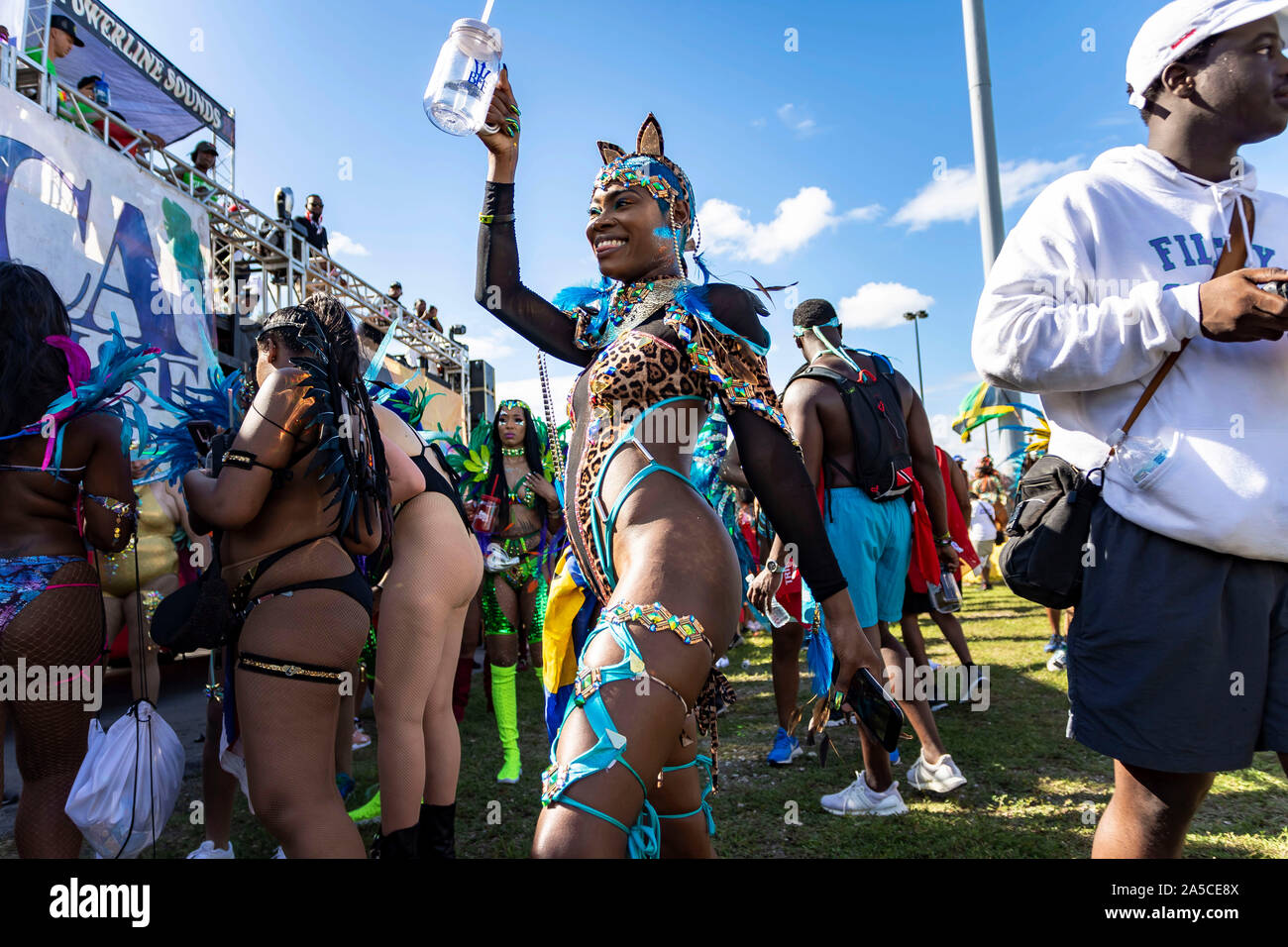 Il carnevale di Miami; data di Miami County motivi, 13 Ottobre 2019 Foto Stock