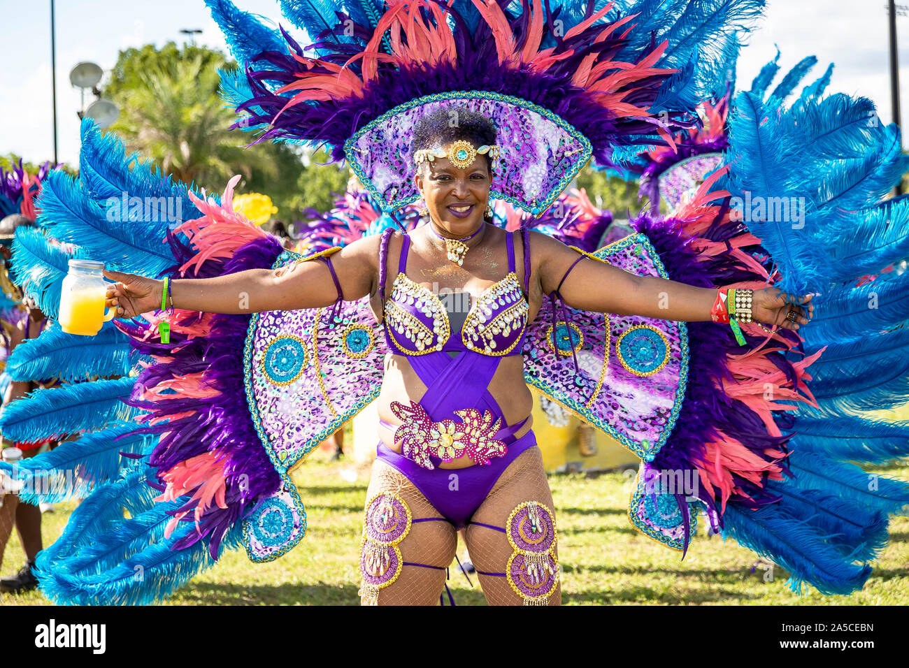 Il carnevale di Miami; data di Miami County motivi, 13 Ottobre 2019 Foto Stock