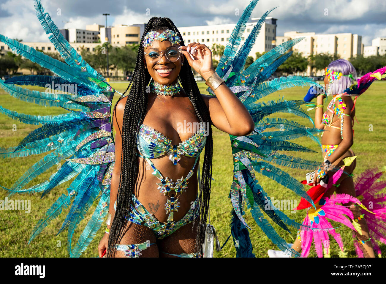 Il carnevale di Miami tenutosi a Miami Dade County motivi il 13 ottobre 2019 Foto Stock