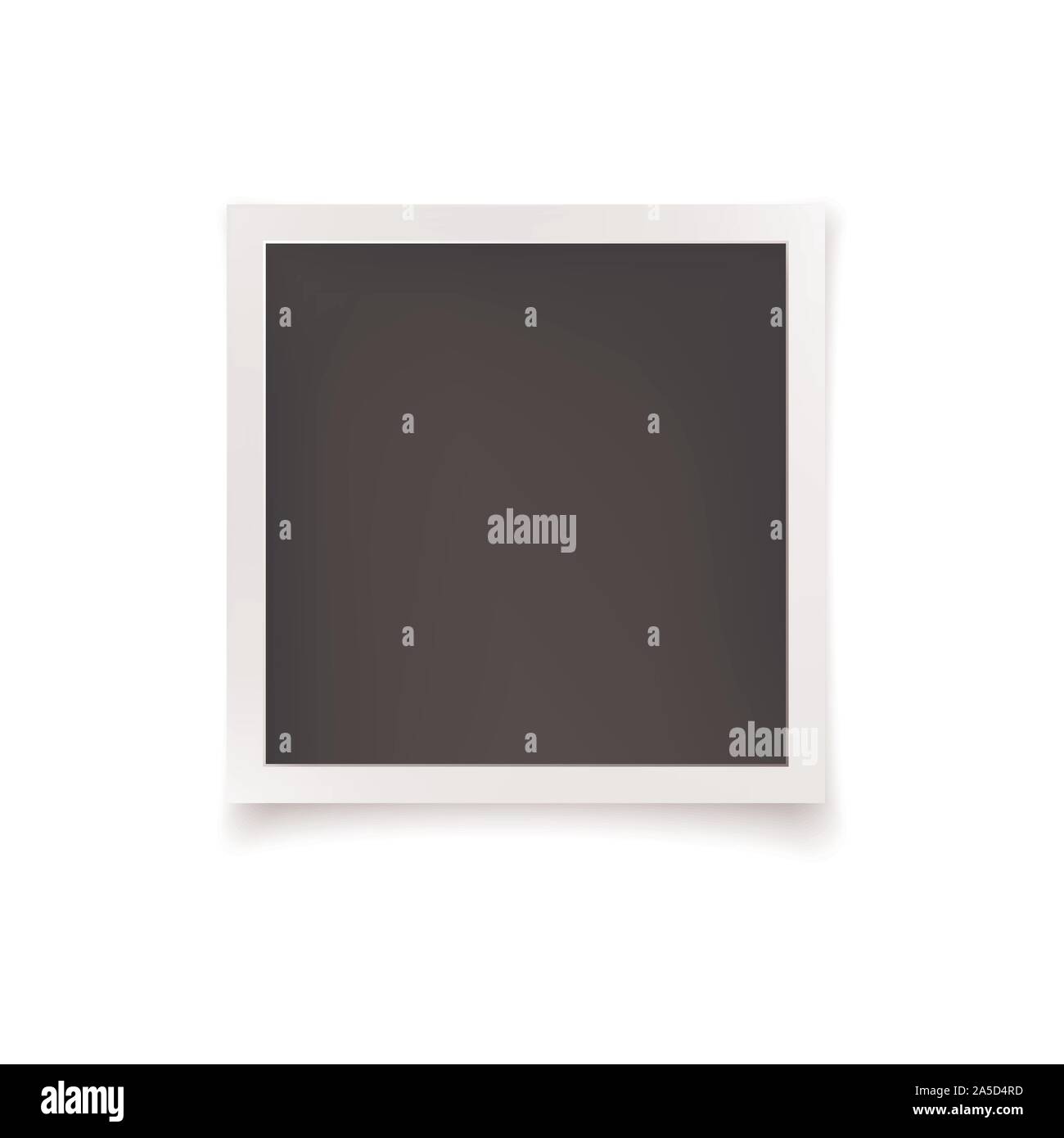 Square Photo Frame. Immagine bianca vuota con ombra isolati su sfondo bianco. Illustrazione Vettoriale Illustrazione Vettoriale