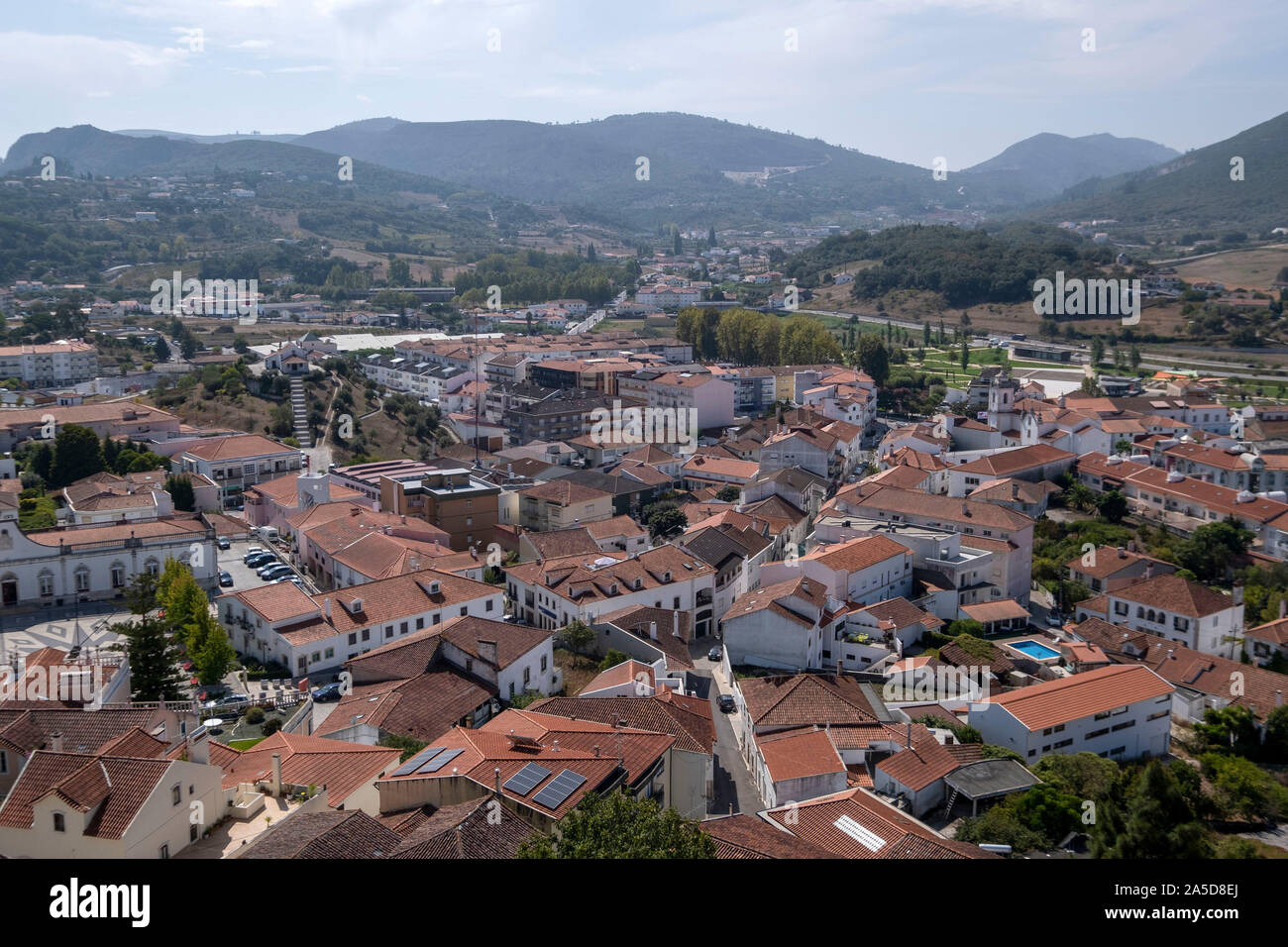 Vista aerea del Porto de Mós, Portogallo, Europa Foto Stock