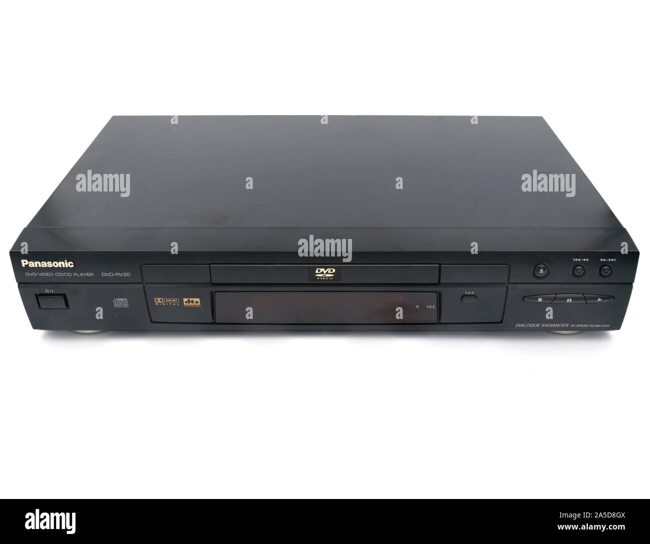 Panasonic DVD-RV20 Lettore DVD ritagliare isolati su sfondo bianco Foto Stock