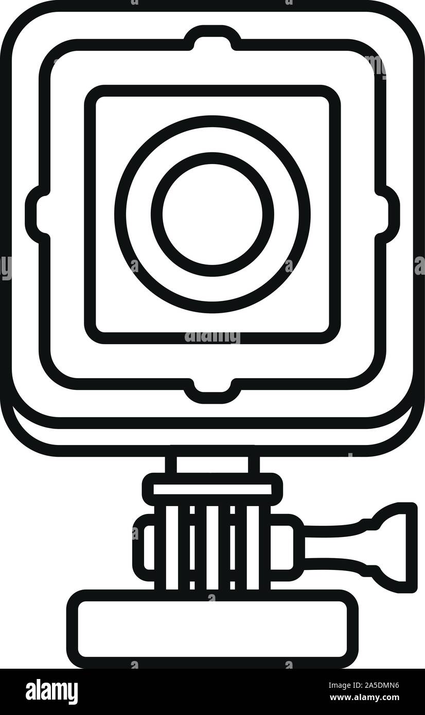 Azione Bike icona della fotocamera. Profilo Bici telecamera azione icona vettore per il web design isolato su sfondo bianco Illustrazione Vettoriale