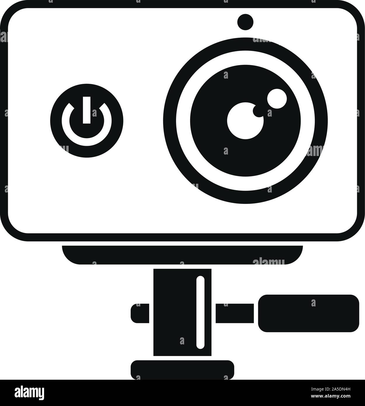 Azione dinamica icona della fotocamera. Semplice illustrazione dell'azione dinamica della fotocamera icona vettoriali per il web design isolato su sfondo bianco Illustrazione Vettoriale