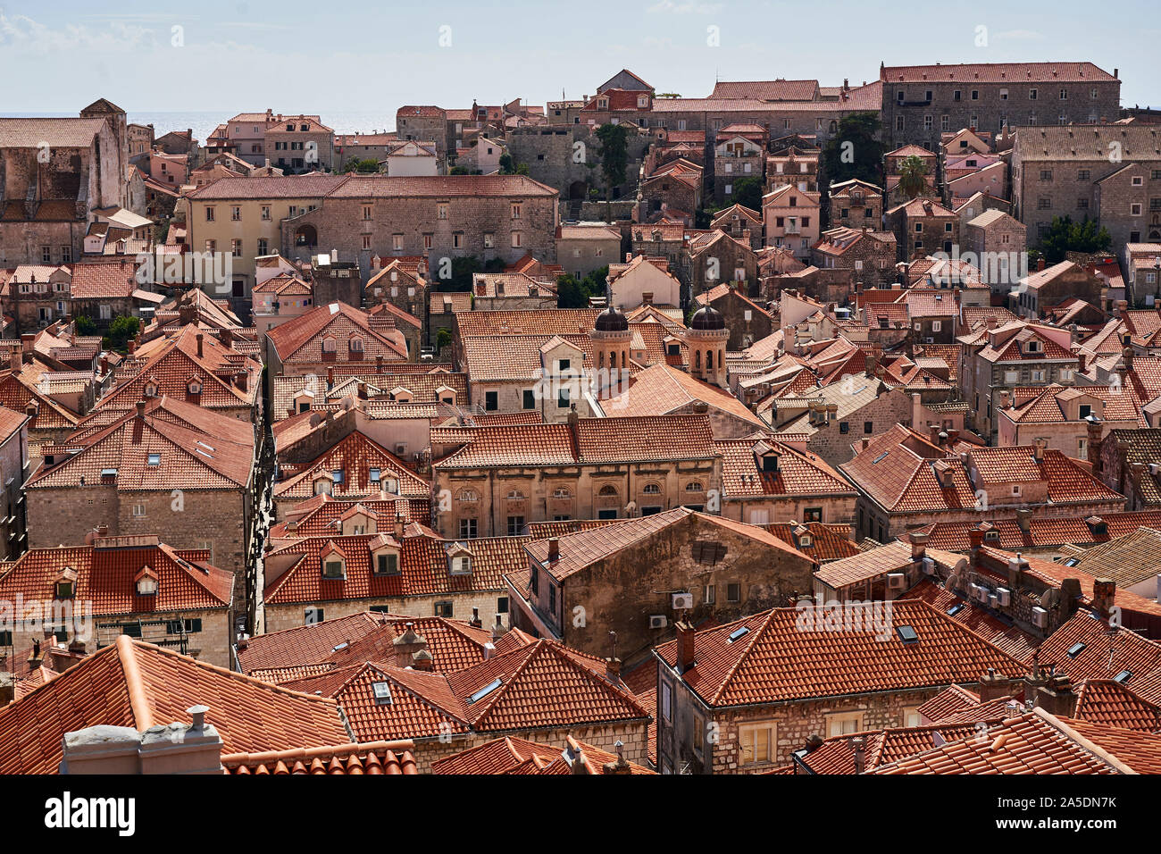 Tetti A Dubrovnik, Città Vecchia, Croazia Foto Stock