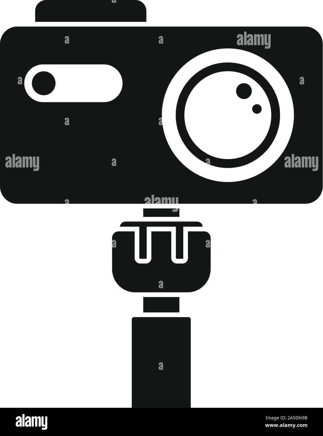 Azione Professionale icona della fotocamera. Semplice illustrazione di azione professionale fotocamera icona vettoriali per il web design isolato su sfondo bianco Illustrazione Vettoriale