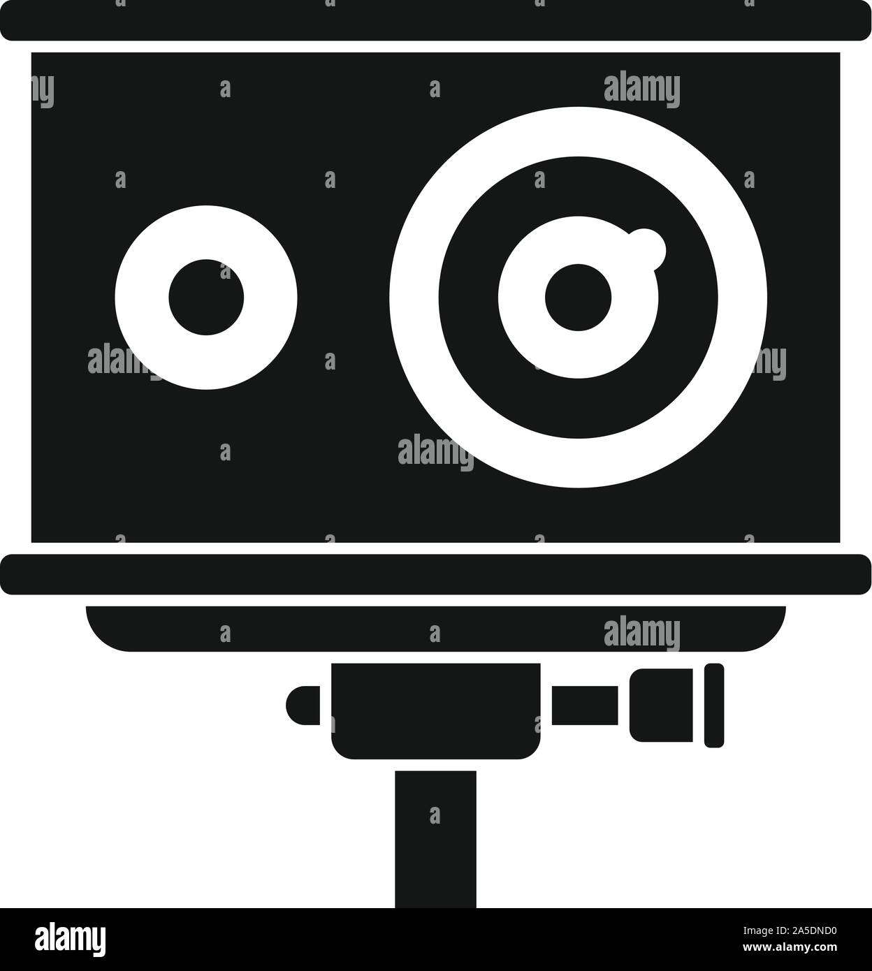 Azione icona della fotocamera. Illustrazione semplice azione di fotocamera icona vettore per il web design isolato su sfondo bianco Illustrazione Vettoriale