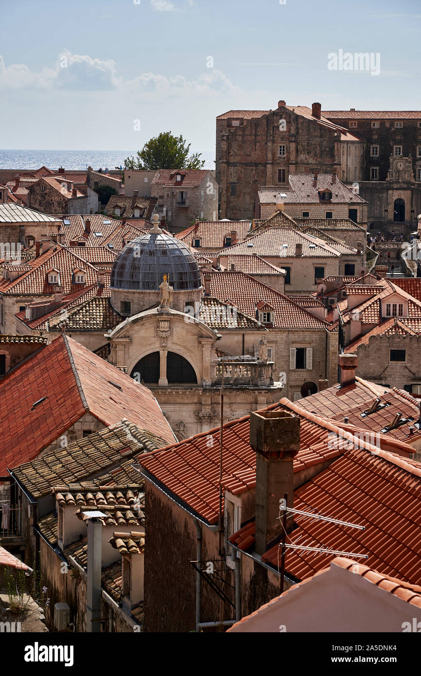 Tetti A Dubrovnik, Città Vecchia, Croazia Foto Stock