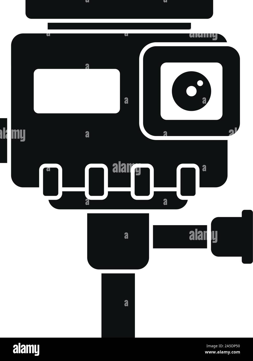 Azione Hd icona della fotocamera. Semplice illustrazione di azione hd fotocamera icona vettoriali per il web design isolato su sfondo bianco Illustrazione Vettoriale