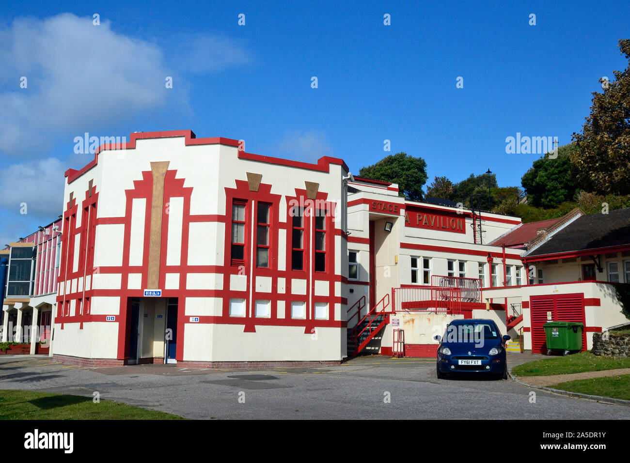 La Spa Pavilion, Felixstowe Lungomare, Suffolk, Regno Unito Foto Stock La Spa Pavilion, Felixstowe Lungomare, Suffolk, Regno Unito Foto Stock