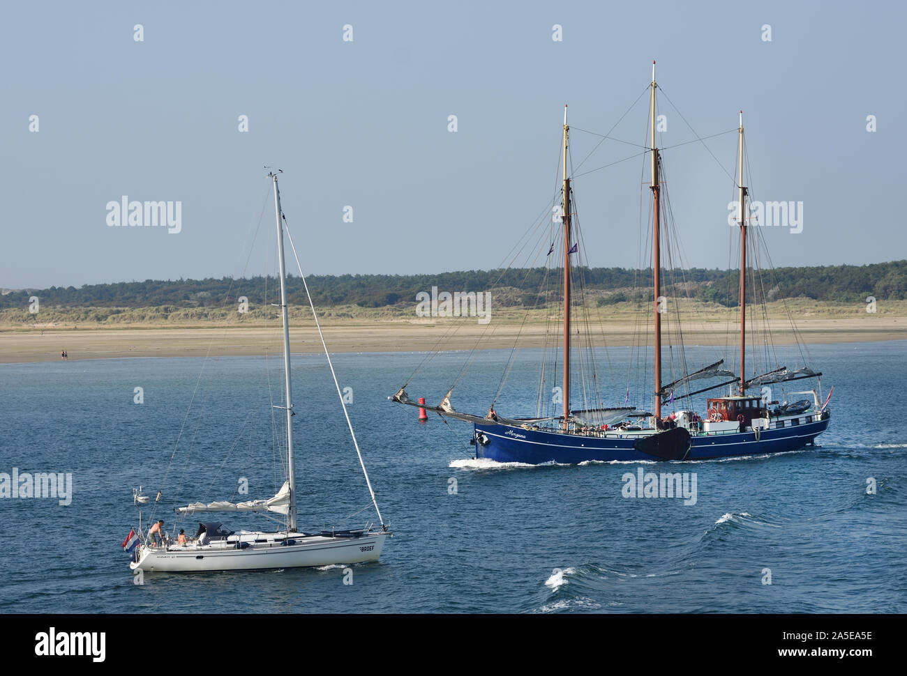 Terschelling ebb marea flusso alluvione mare spiaggia costa i Paesi Bassi Foto Stock