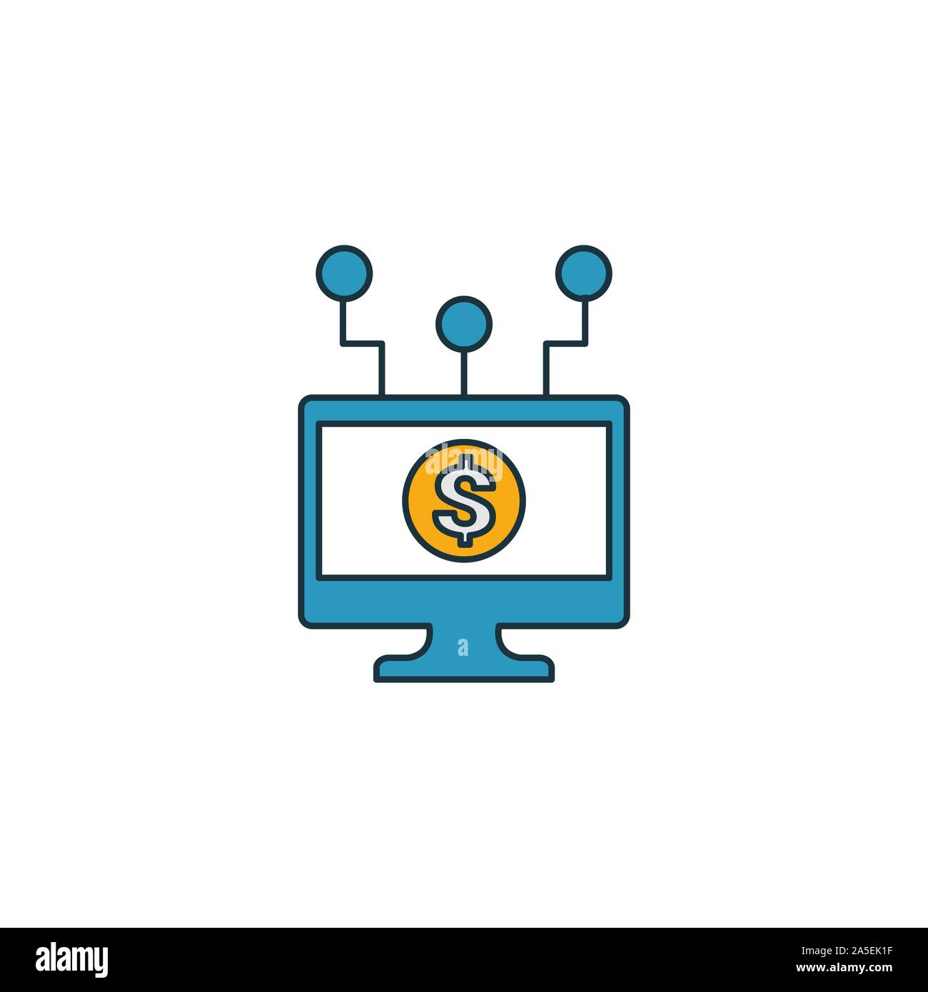 Piattaforma di Crowdfunding icon set. Quattro elementi in diversi stili dal fintech raccolta di icone. Creative piattaforma crowdfunding icone riempito, contorno Illustrazione Vettoriale