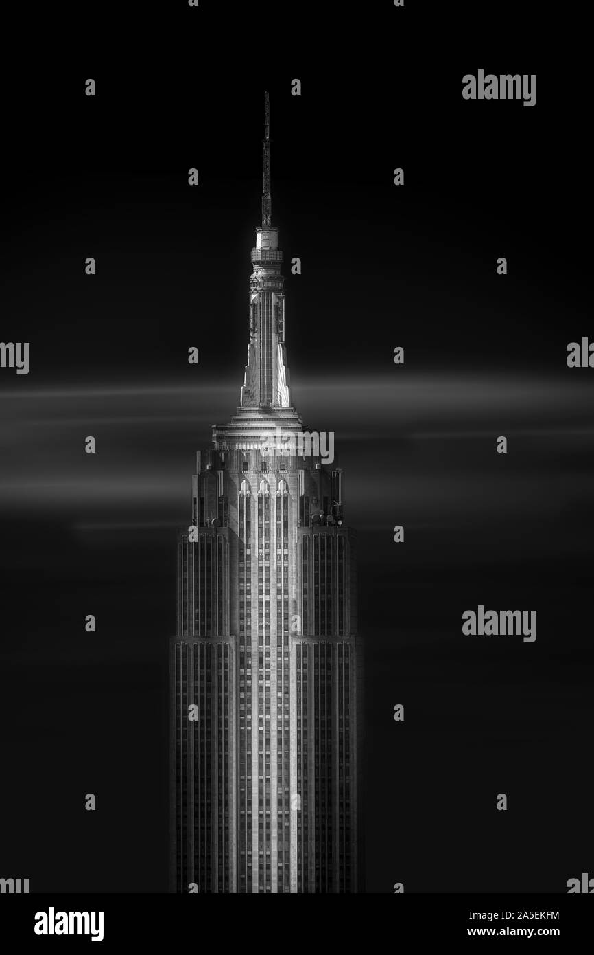 L' Empire State Building a New York City, Stati Uniti d'America. Foto Stock